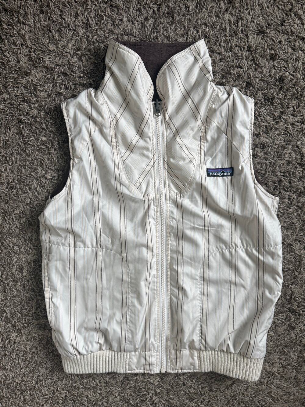 Patagonia Fleece Vest Women's Size Medium Reversible Retro Mock Neck Outdoors